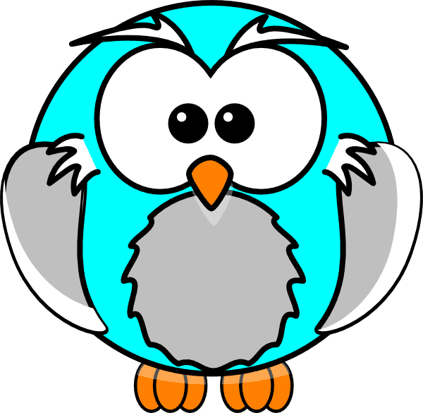 Blue Owl Clip Art At Clker - Cartoon Owl - Free Transparent PNG Clipart Images Download. - Transparent PNG Free Download | PNGio