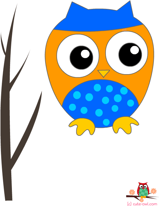 Blue Owl On A Branch Wall Decoration Sticker - Owl Baby Shower - Free Transparent PNG Clipart Images Download. - Transparent PNG Free Download | PNGio
