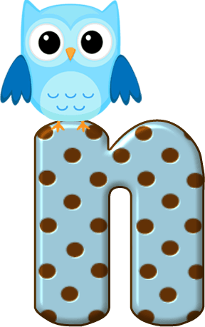 *✿**✿*n- Minuscula*✿**✿*de Alfabeto Decorativo - Cartoon Owls With Big Eyes - Free Transparent PNG Clipart Images Download. - Transparent PNG Free Download | PNGio