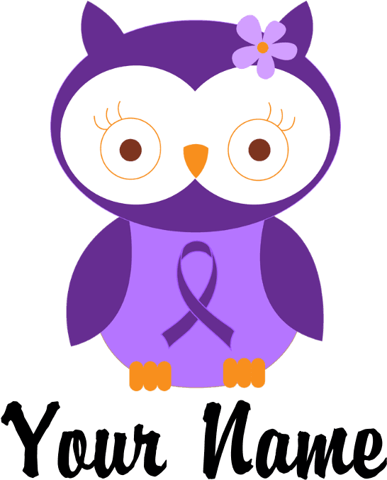 Personalized Purple Ribbon Owl Teddy Bear - Purple Ribbon Awareness Owl Ornament (round) - Free Transparent PNG Clipart Images Download. - Transparent PNG Free Download | PNGio
