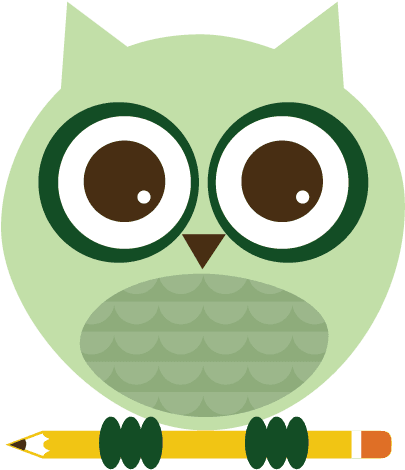 'green Owl With Pencil' - Owl - Free Transparent PNG Clipart Images Download. - Transparent PNG Free Download | PNGio