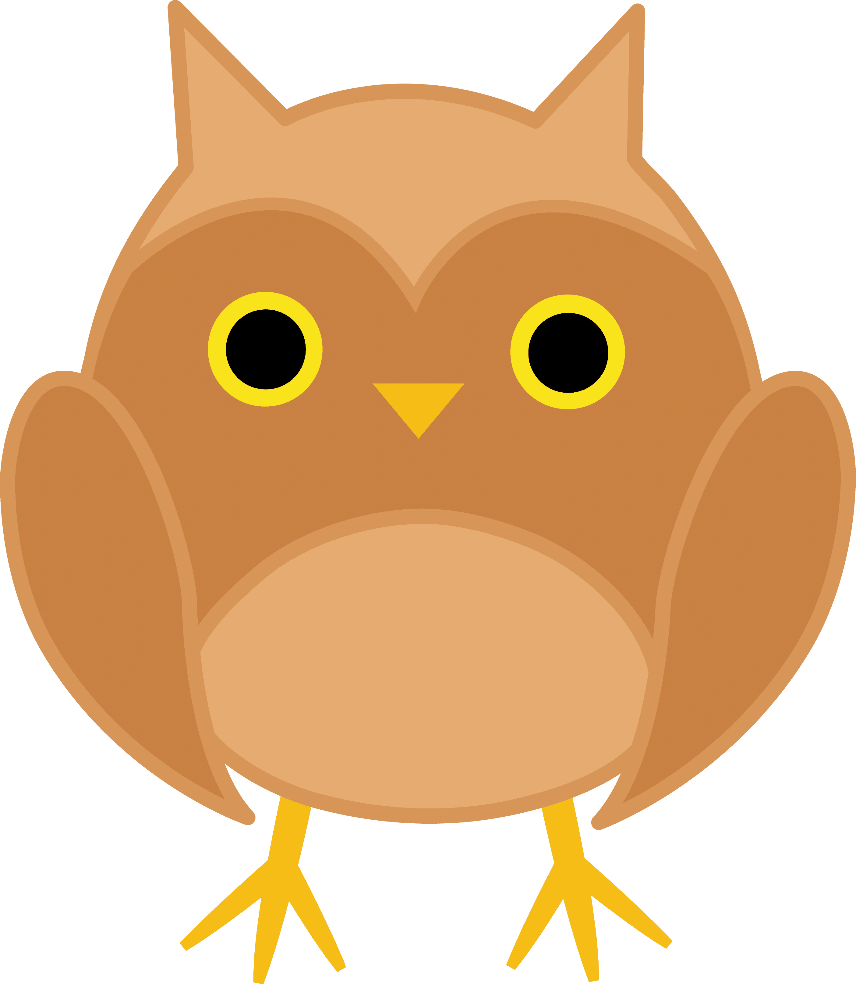 Cute Owl Clipart Brown - Kawaii Cute Owl - Free Transparent PNG Clipart Images Download. - Transparent PNG Free Download | PNGio