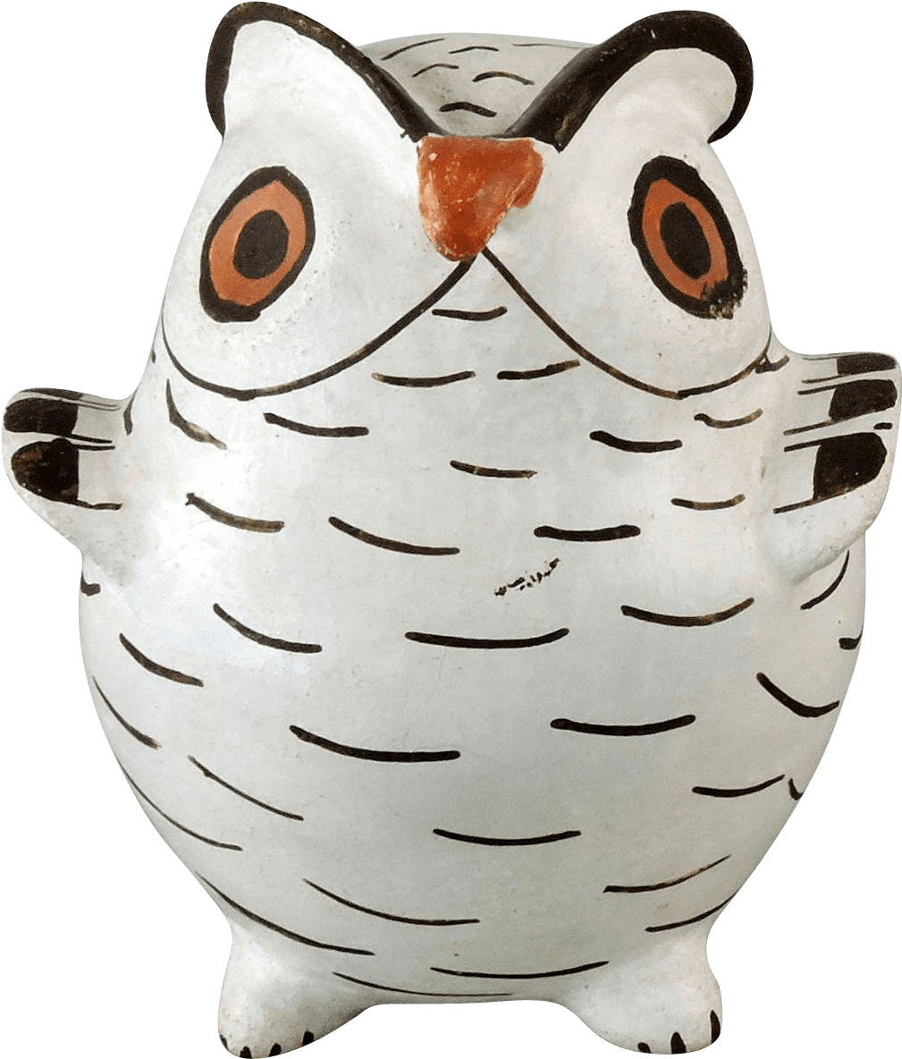 Adorable Wide Eyed Owl By Noted Acoma Pueblo Indian - Great Horned Owl - Free Transparent PNG Clipart Images Download. - Transparent PNG Free Download | PNGio