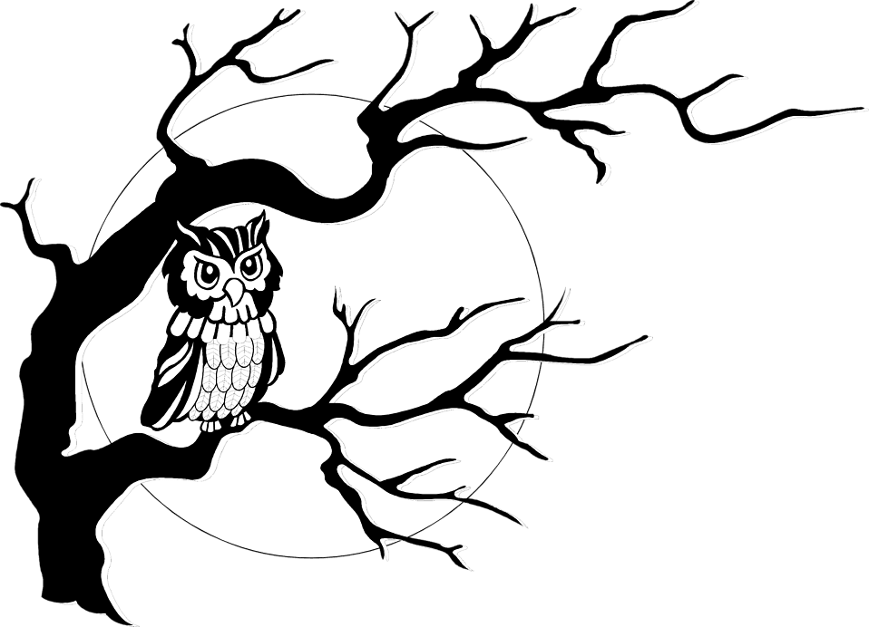 Owl Free Stock Photo Illustration Of An Owl In A Tree - Owl Clipart Black And White - Free Transparent PNG Clipart Images Download. - Transparent PNG Free Download | PNGio