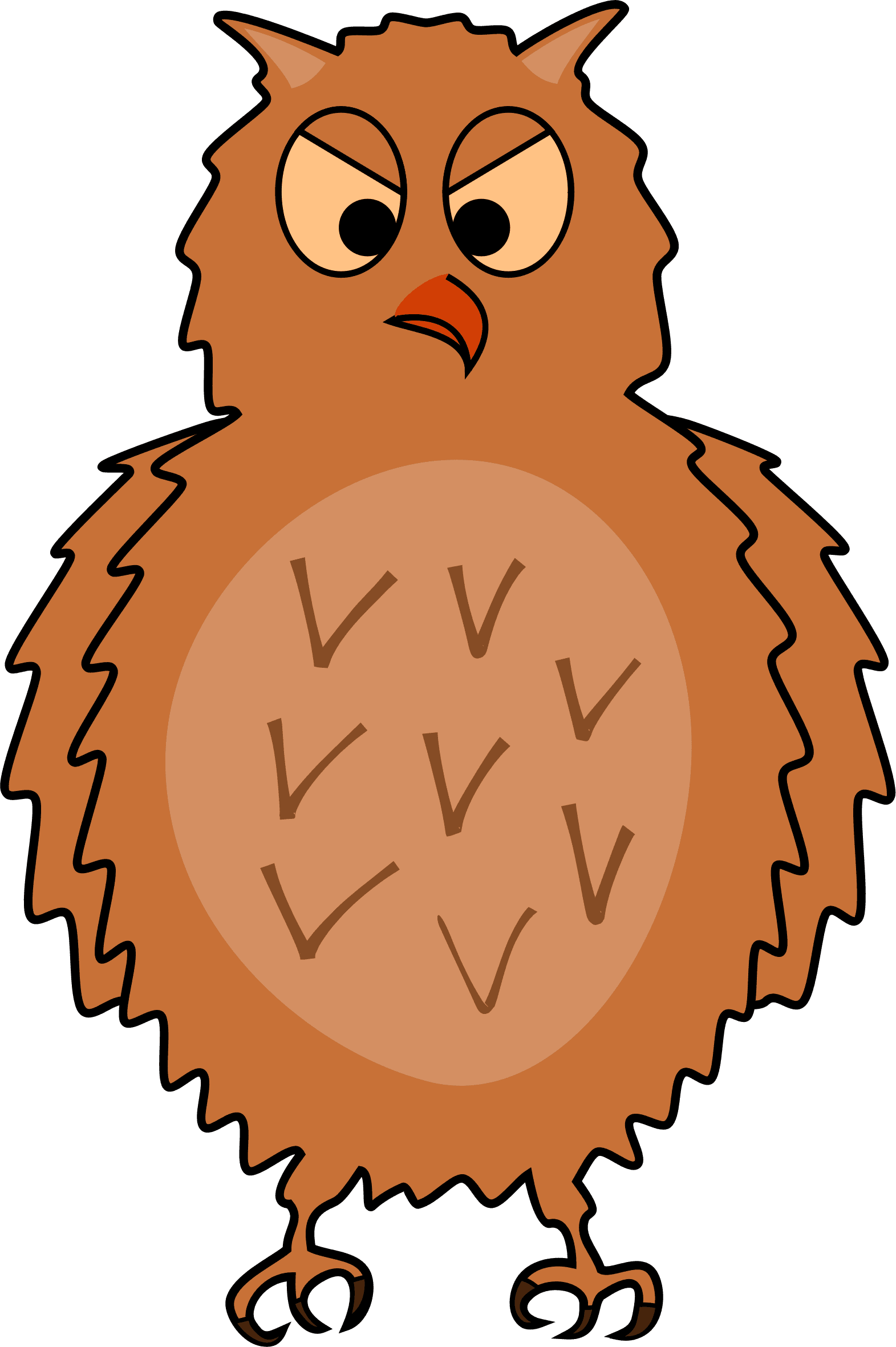 Big Image - Cartoon Mad Owl - Free Transparent PNG Clipart Images Download. - Transparent PNG Free Download | PNGio