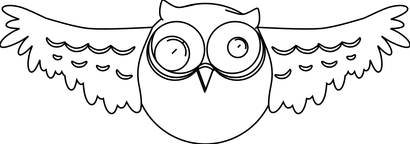 Cartoon Owl Black White Line Art Drawing Scalable Vector - Owl - Free Transparent PNG Clipart Images Download. - Transparent PNG Free Download | PNGio