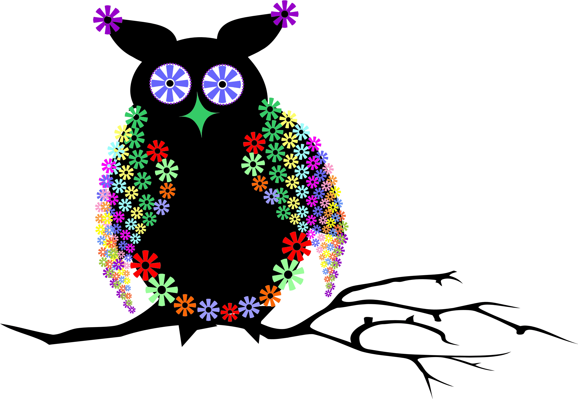 Abstract Floral Owl - Owl - Free Transparent PNG Clipart Images Download. - Transparent PNG Free Download | PNGio