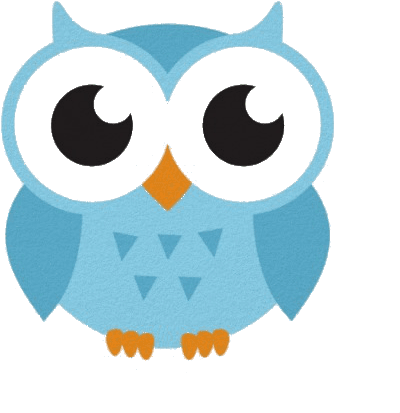 Cute Postage Stamp Featuring A Little Blue Cartoon - Cartoon Owls With Big Eyes - Free Transparent PNG Clipart Images Download. - Transparent PNG Free Download | PNGio
