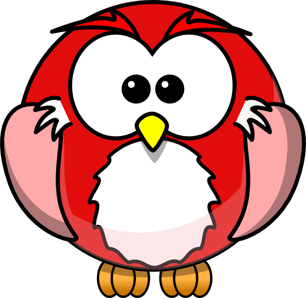 Red Clipart Owls - Cartoon Owl - Free Transparent PNG Clipart Images Download. - Transparent PNG Free Download | PNGio