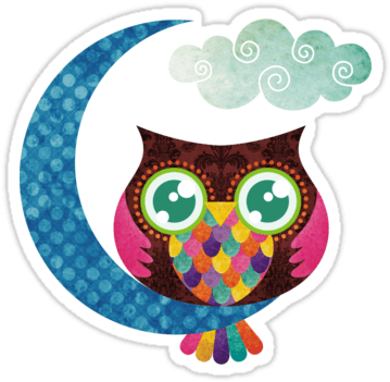 Stickers - My Crescent Owl Tote Bag, Adult Unisex, Natural - Free Transparent PNG Clipart Images Download. - Transparent PNG Free Download | PNGio