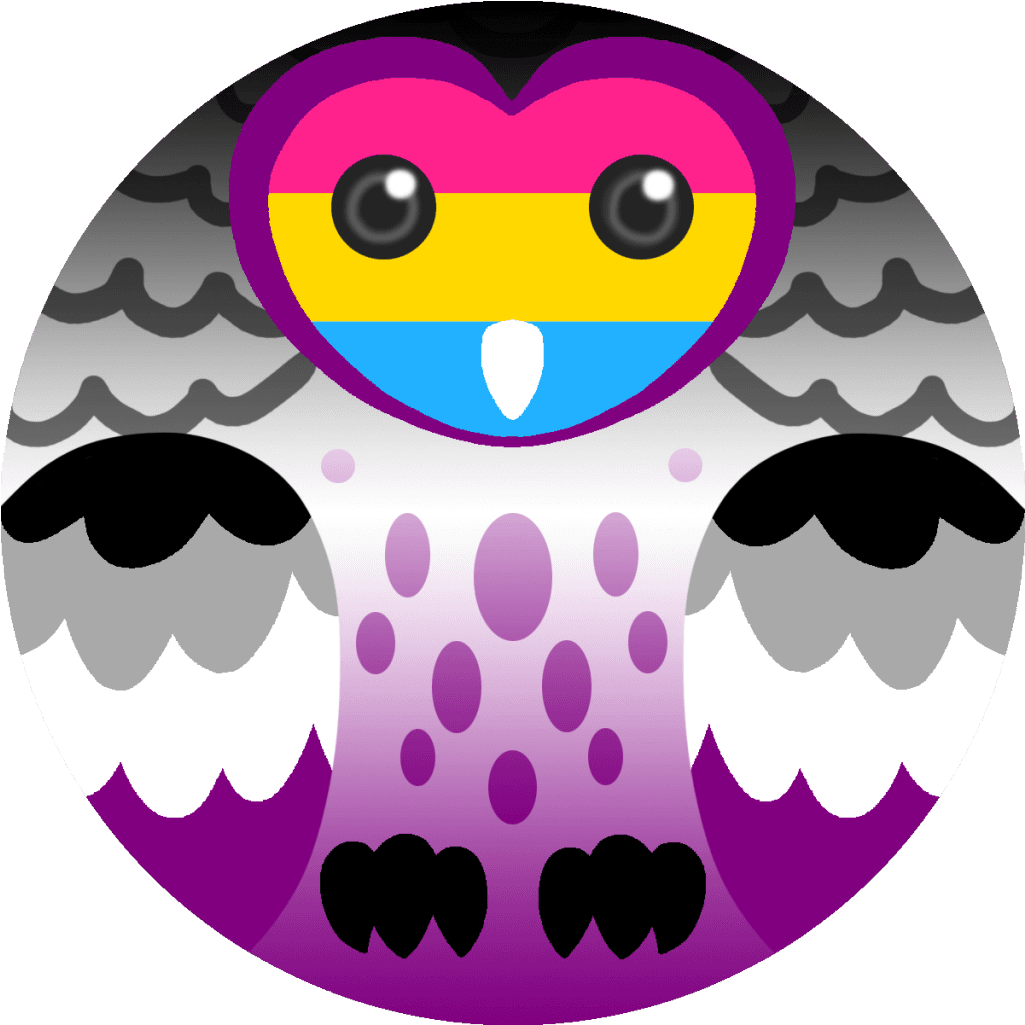 Heh Clipart Owl - Grey Aromantic Asexual Owl - Free Transparent PNG Clipart Images Download. - Transparent PNG Free Download | PNGio