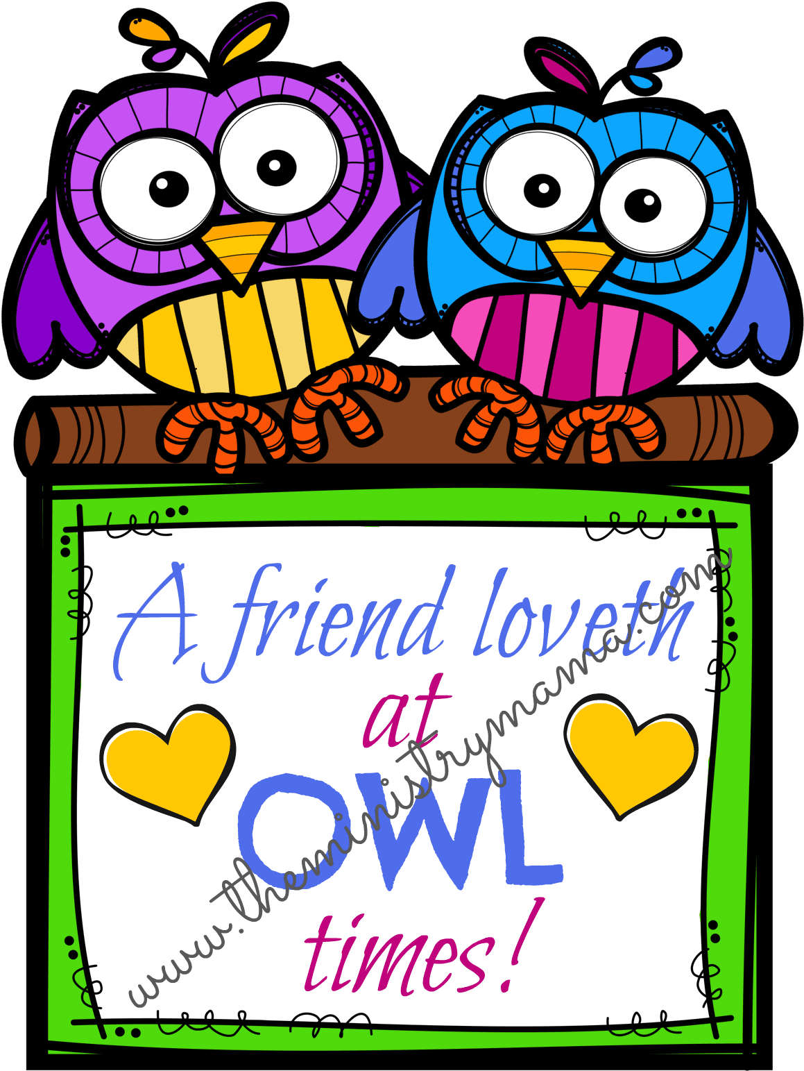 The Owls Have Two Different Sayings, “a Friend Loveth - Character Motivation Anchor Chart - Free Transparent PNG Clipart Images Download. - Transparent PNG Free Download | PNGio