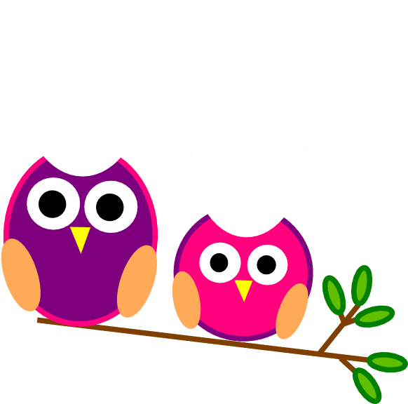 Cute Pink And Purple Owls Clip Art At Clker - Editable Classroom Door Signs - Free Transparent PNG Clipart Images Download. - Transparent PNG Free Download | PNGio