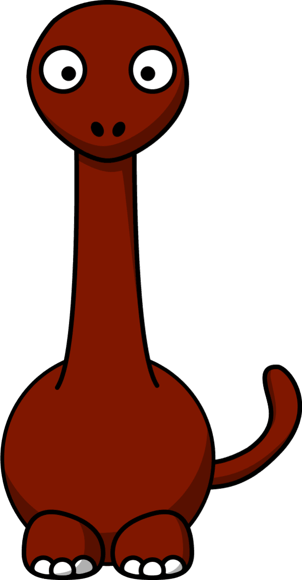 Vector Clip Art - Funny Long Neck Dinosaur - Free Transparent PNG Clipart Images Download. - Transparent PNG Free Download | PNGio