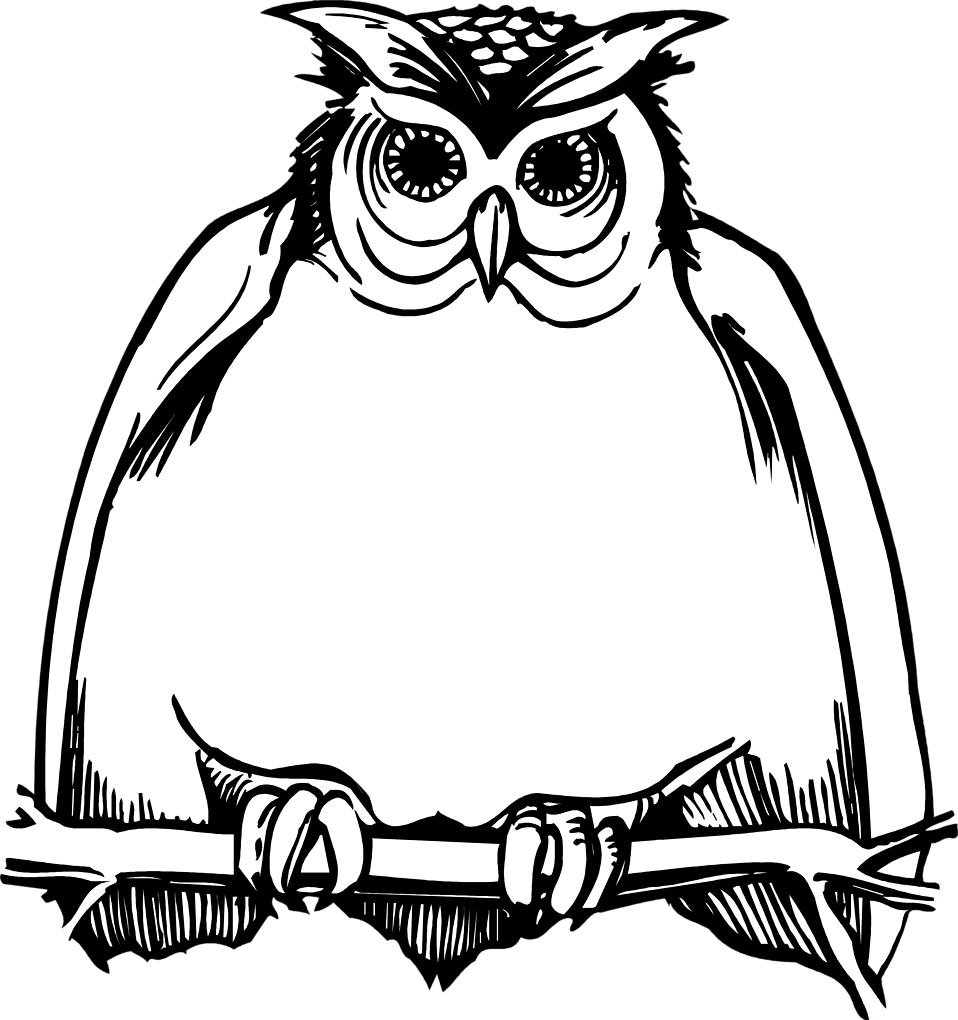 Horned Owl Clipart Black And White - Harry Potter Happy Birthday Card - Free Transparent PNG Clipart Images Download. - Transparent PNG Free Download | PNGio