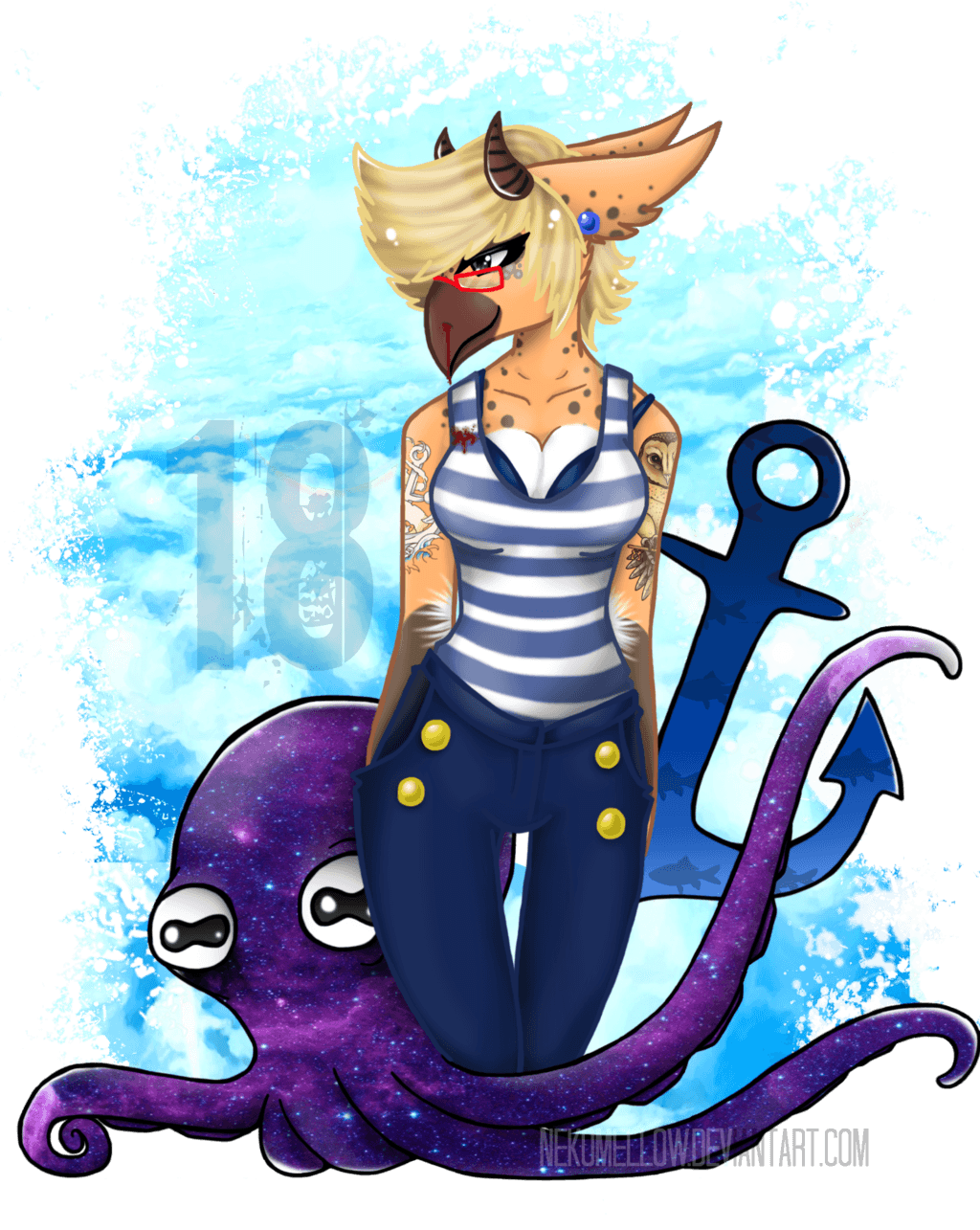 Happy 18th Birthday Owl By Nekomellow - Illustration - Free Transparent PNG Clipart Images Download. - Transparent PNG Free Download | PNGio