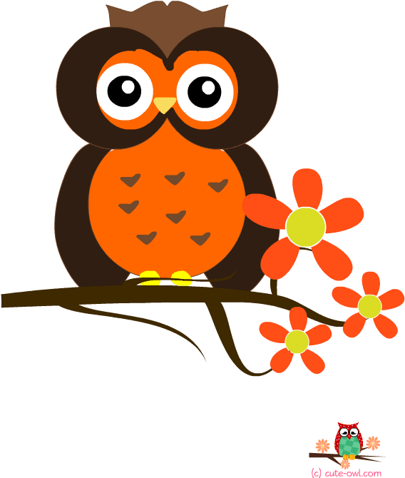 Owl And Flowers Wall Decoration Sticker Printable - Greeting Card - Free Transparent PNG Clipart Images Download. - Transparent PNG Free Download | PNGio
