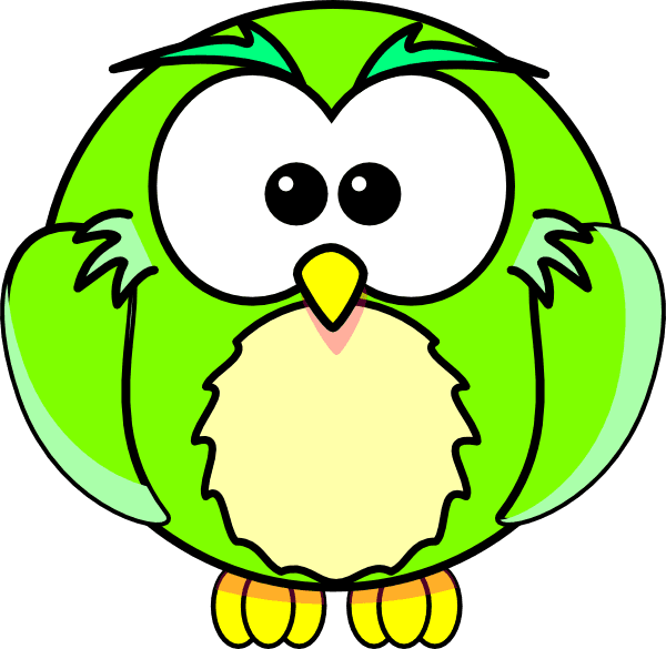 Green Owl Clipart - Simple Drawing Pages Cartoon Animals - Free Transparent PNG Clipart Images Download. - Transparent PNG Free Download | PNGio