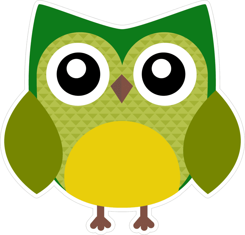 Owl Classroom - Coruja Cor Verde Png - Free Transparent PNG Clipart Images Download. - Transparent PNG Free Download | PNGio