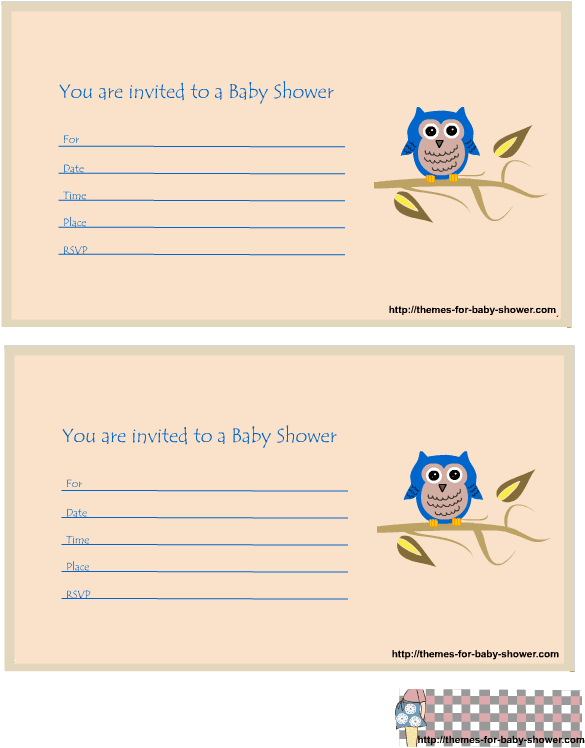 Owl Themed Printable Invitations For Boy Baby Shower - Invitaciones De Baby Shower De Buho Para Llenar - Free Transparent PNG Clipart Images Download. - Transparent PNG Free Download | PNGio