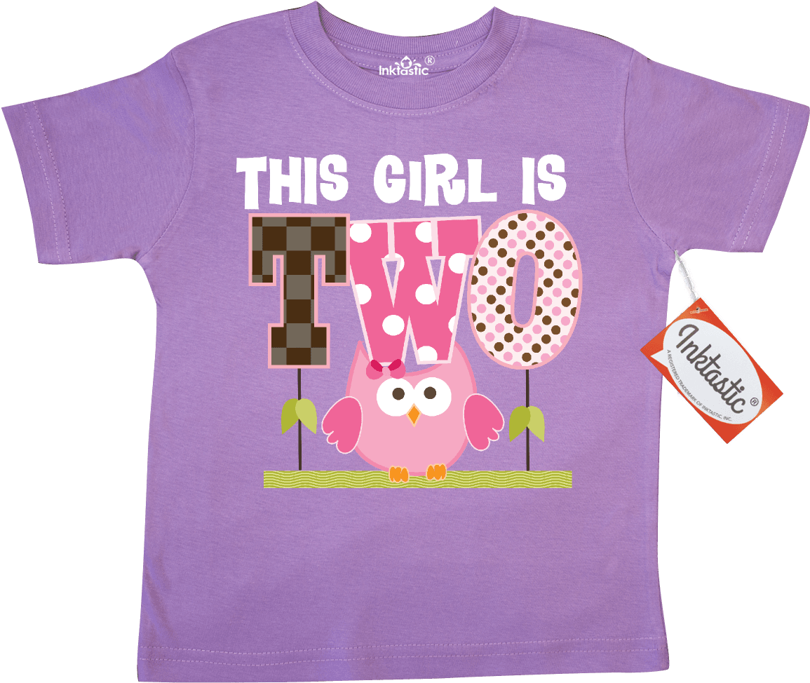 2nd Birthday Girl Owl 2 Year Old Toddler T-shirt Lilac - Inktastic 2nd Birthday Girl Owl 2 Year Old Youth T-shirt - Free Transparent PNG Clipart Images Download. - Transparent PNG Free Download | PNGio