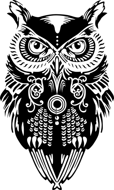 Patterned Owl Sticker - Vinilo Para Pared Buho - Free Transparent PNG Clipart Images Download. - Transparent PNG Free Download | PNGio