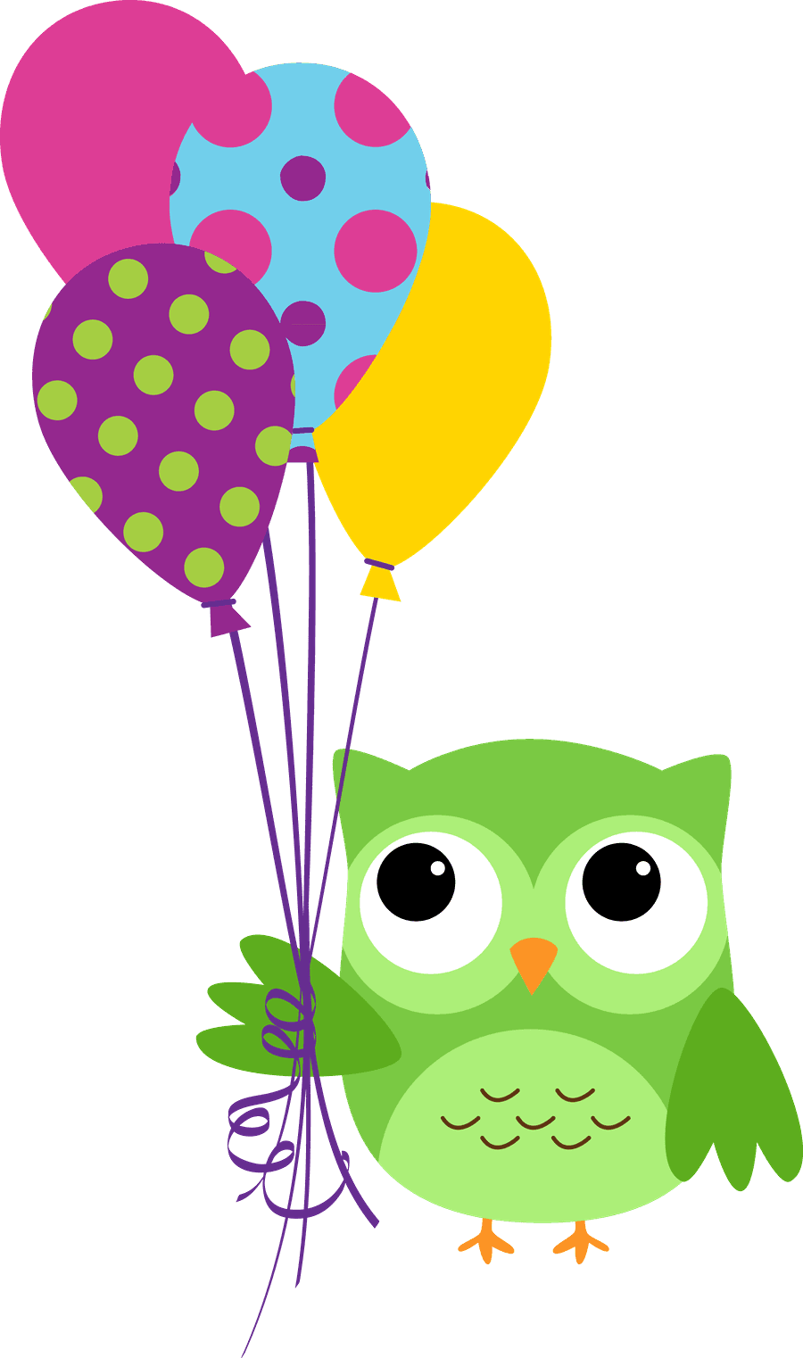 Corujas Minus Smiley Faces Pinterest Owl Clip - Buho Con Globos Dibujo - Free Transparent PNG Clipart Images Download. - Transparent PNG Free Download | PNGio