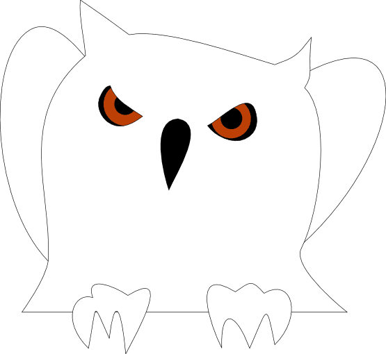 Disappointed Owl Black White Line Animal Animal 555px - Clip Art Transparent PNG - 555x510 - Free Download on - Transparent PNG Free Download | PNGio