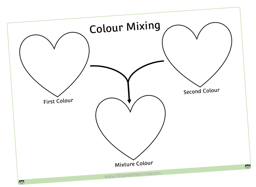 Free Colour Mixing Hearts Printable Early Years/ey - Heart Transparent PNG - 1000x667 - Free Download on - Transparent PNG Free Download | PNGio