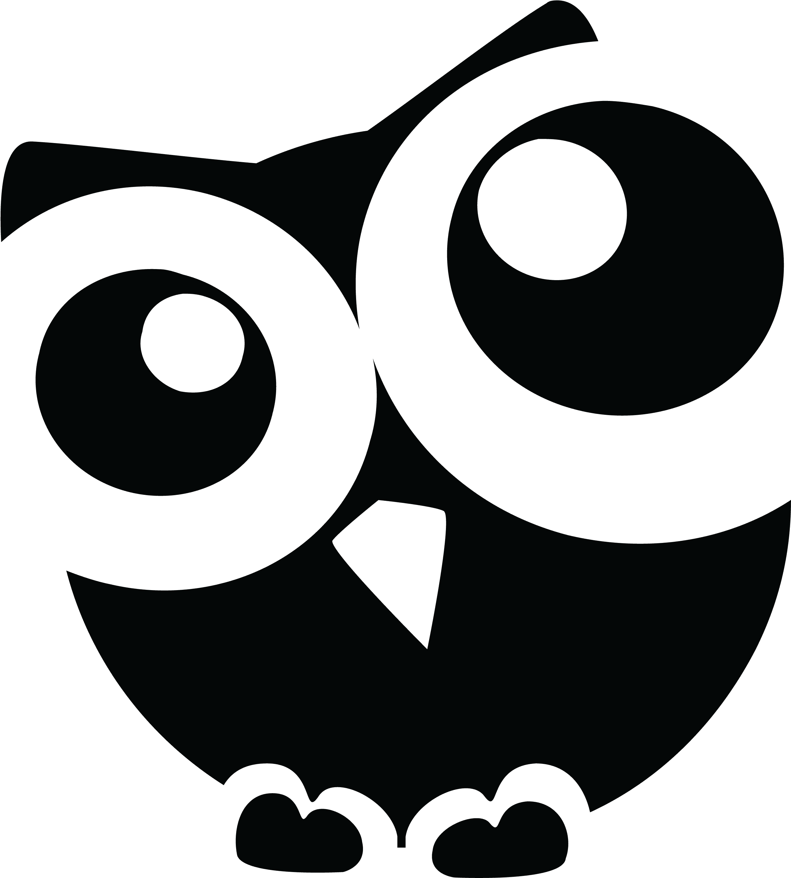 Free Clipart Of A Curious Owl Black White - Owl Clip Art Free Black And White, HD Png Download - Transparent PNG Free Download | PNGio