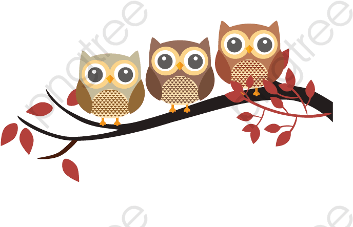 Vector And With Transparent - Owls In A Tree Clipart, HD Png Download - Transparent PNG Free Download | PNGio