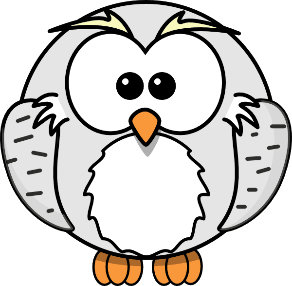 Harry Owl Cartoon Grey Svg Clip Arts - Snowy Owl Clipart Transparent Background, HD Png Download - Transparent PNG Free Download | PNGio