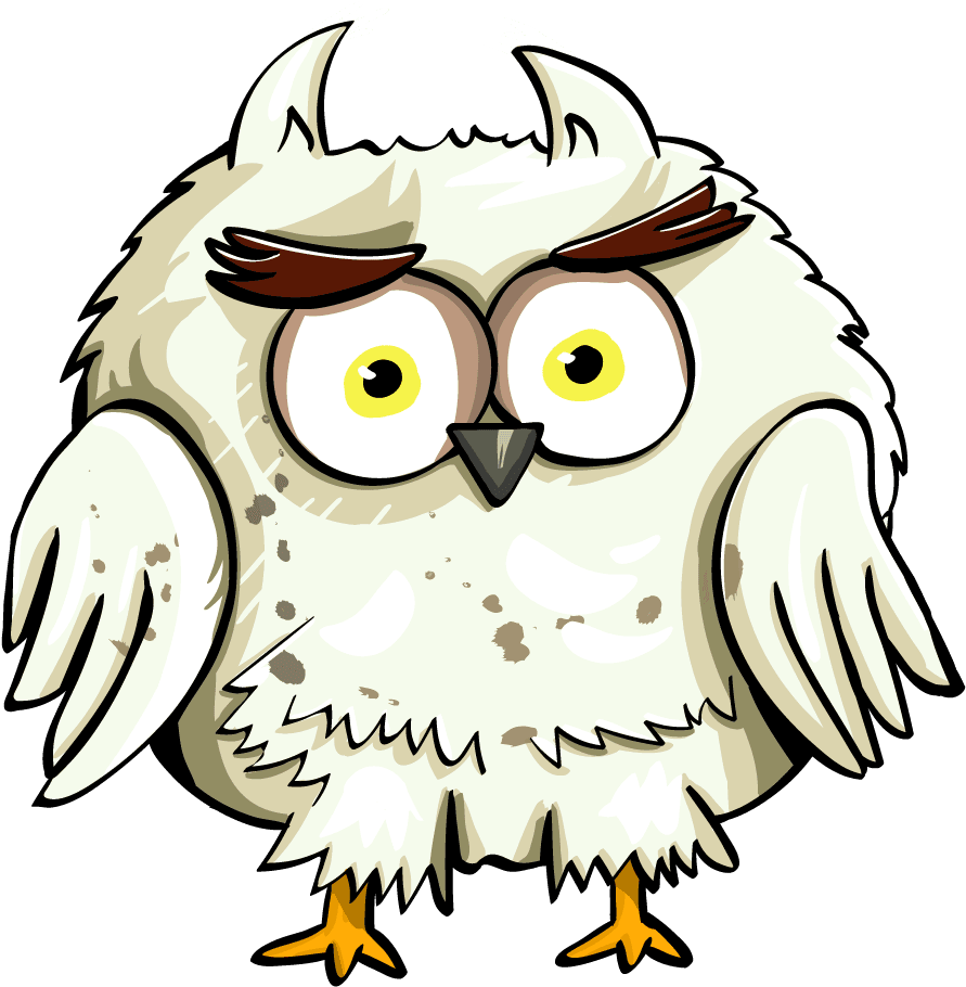 Cartoon Vector Animated Owl - Gambar Burung Hantu Mudah, HD Png Download - Transparent PNG Free Download | PNGio