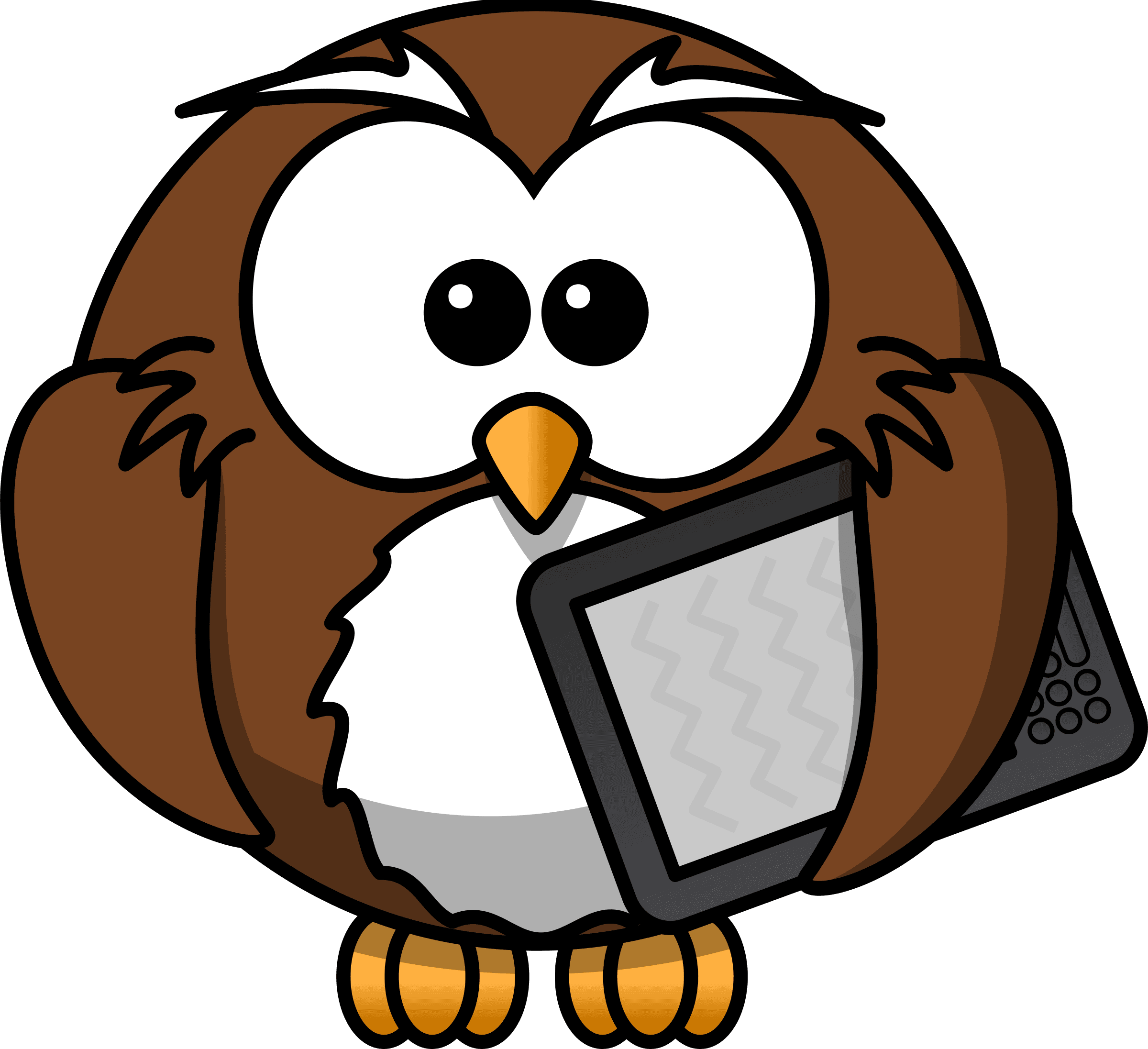 Owl, Animal, Bird, Book, E-book, Funny, Kindle, Reader - Cartoon Owl Transparent Background, HD Png Download - Transparent PNG Free Download | PNGio