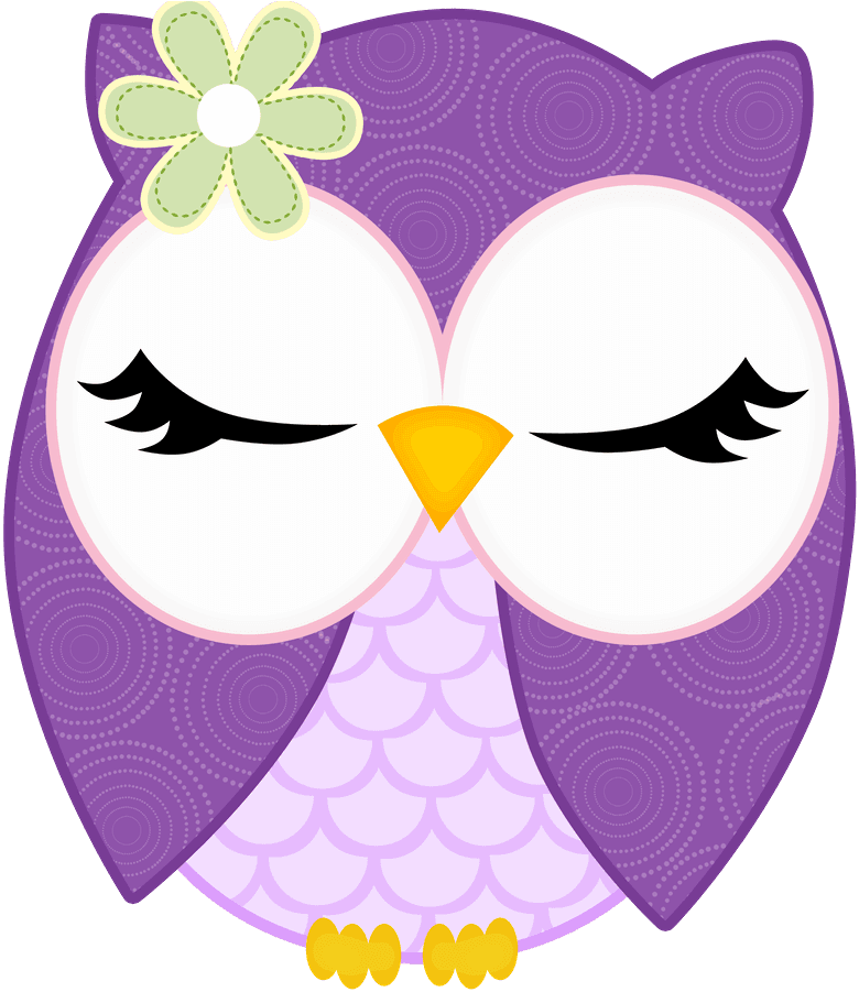 Paper Owls, Owl Decorations, Baby Things, Micro Creche, - Cartoon Purple Owl, HD Png Download - Transparent PNG Free Download | PNGio