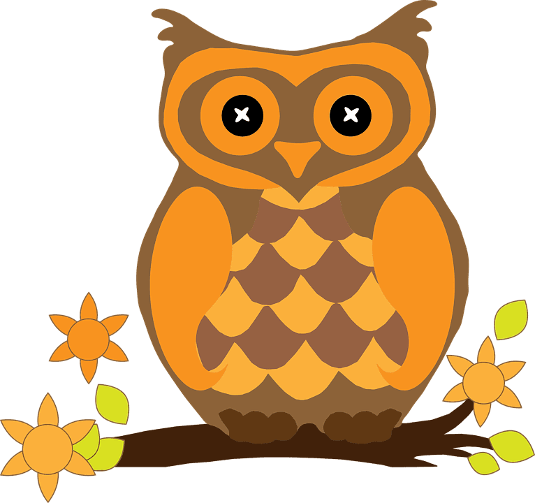 Bird, Floral, Flowers, Flying, Orange, Owl - Owl Clipart, HD Png Download - Transparent PNG Free Download | PNGio