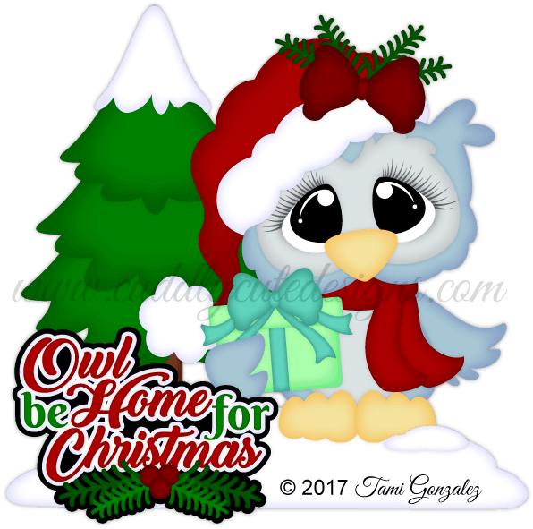 Clipart Owl Merry Christmas - Merry Christmas Owls Clipart, HD Png Download - Transparent PNG Free Download | PNGio