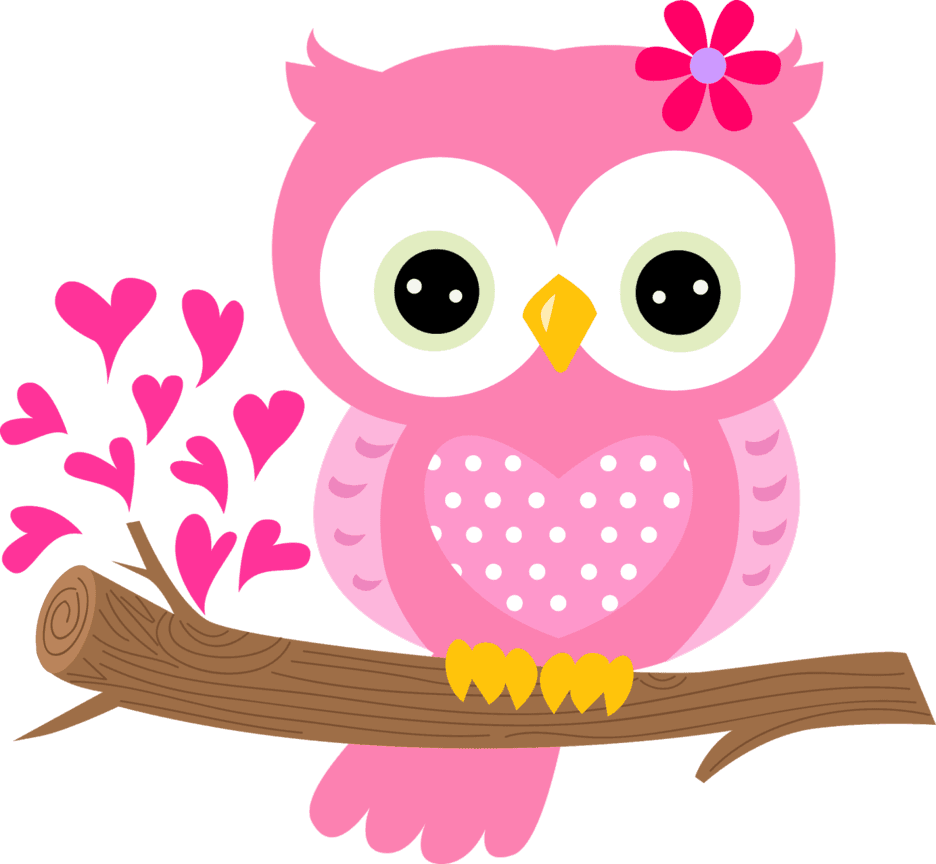 Pink Owl Lovely Hq Image Free Png Clipart - Buhos Para Baby Shower, Transparent - Transparent PNG Free Download | PNGio