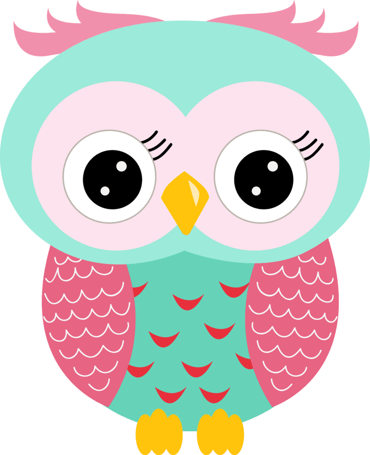 Coruja Rosa E Azul - Cartoon Cute Owl Clipart, HD Png Download - Transparent PNG Free Download | PNGio