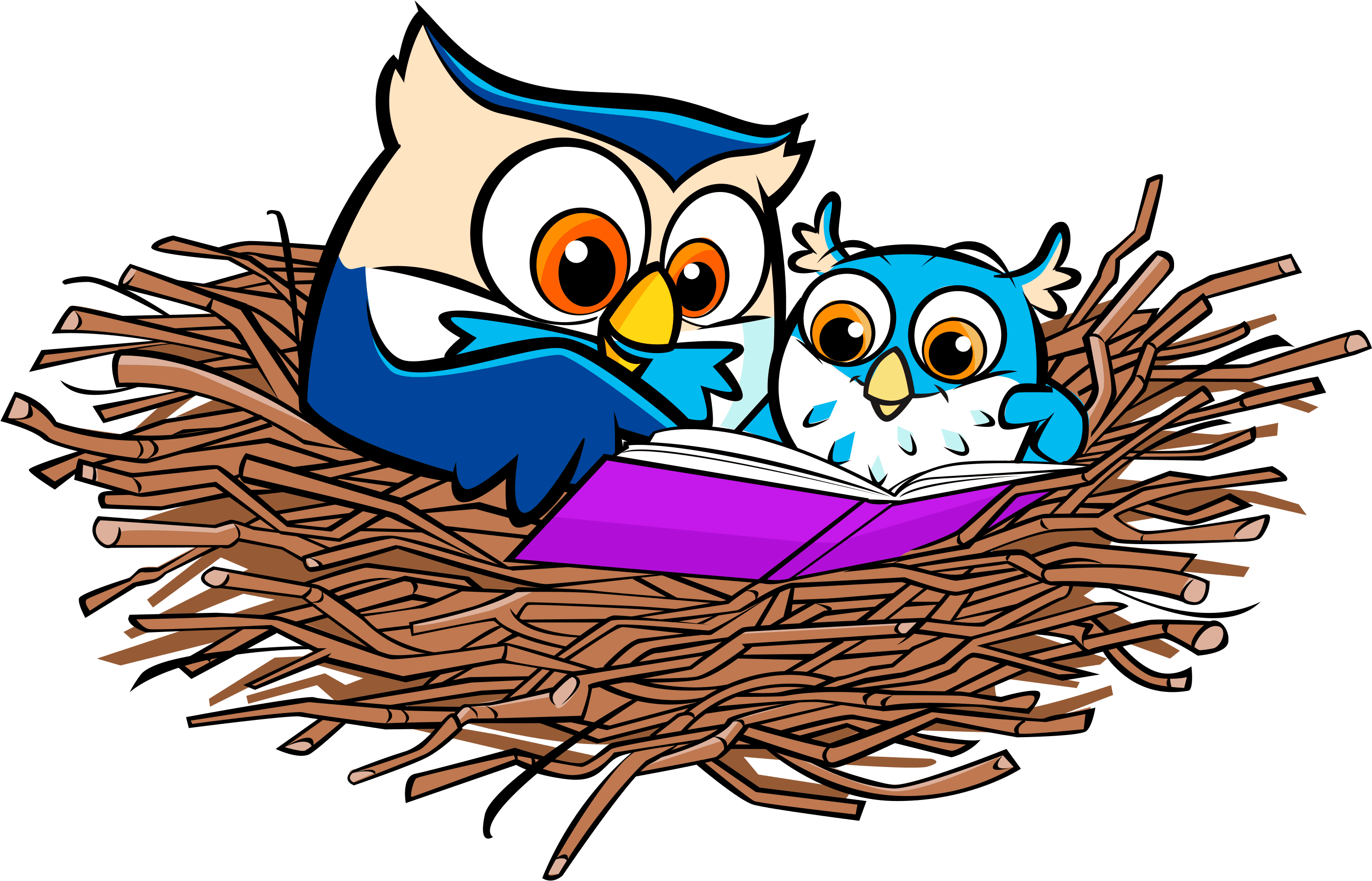 Nest Clipart Nest Outline - Owl In Nest Clip Art, HD Png Download - Transparent PNG Free Download | PNGio