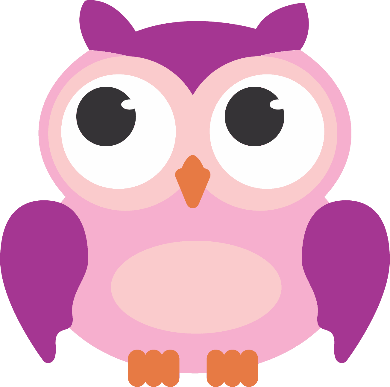 Pink Purple Owl Cartoon, HD Png Download - Transparent PNG Free Download | PNGio