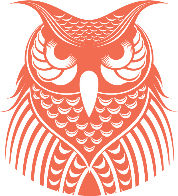 Day Owl Logo Owl Icon In Salmon - Day Owl Rose Cans, HD Png Download - Transparent PNG Free Download | PNGio