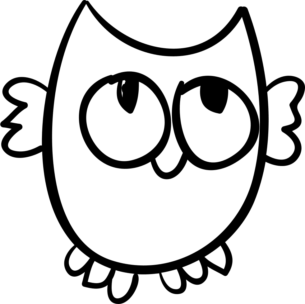 Owl Night Creature - Contornos De Animales, HD Png Download - Transparent PNG Free Download | PNGio