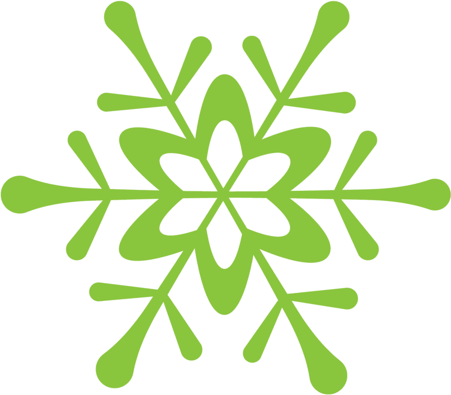 Green Snowflake Clipart - Transparent Background Snowflake Clipart, HD Png Download - Transparent PNG Free Download | PNGio