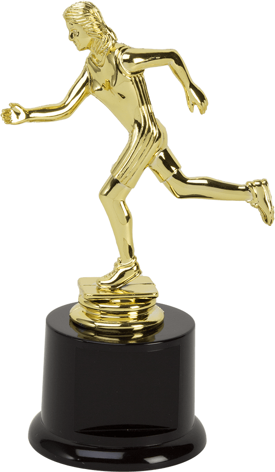 Female Participation Trophy For Running Events - Track And Field Trophy - Transparent PNG Free Download | PNGio
