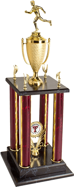 4 Column Trophy For Track & Field Events - 1st Place Trophy Track - Transparent PNG Free Download | PNGio