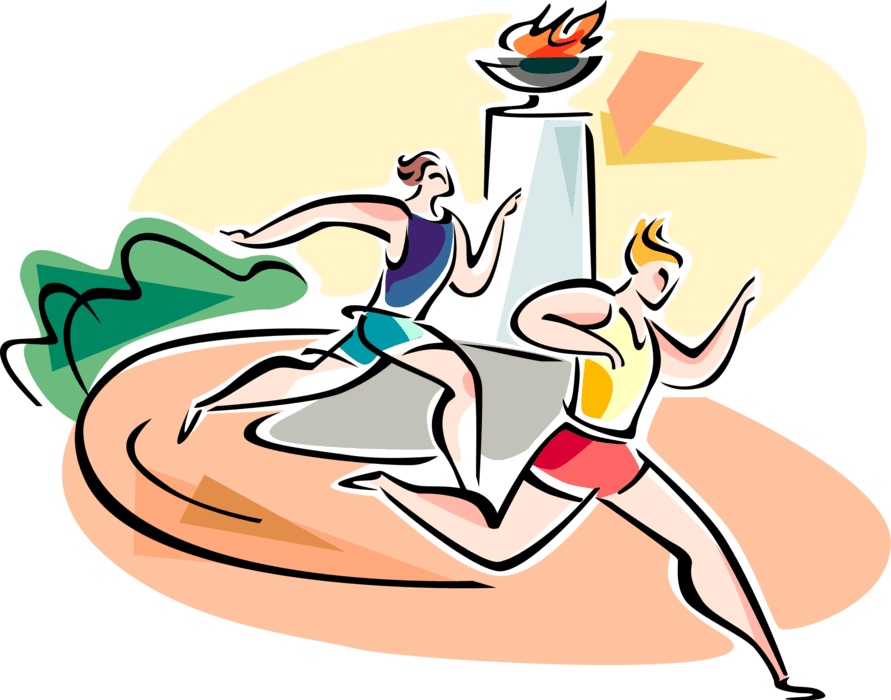 Olympic And Runners Vector Image Illustration Of - Olympic And Runners Vector Image Illustration Of - Transparent PNG Free Download | PNGio