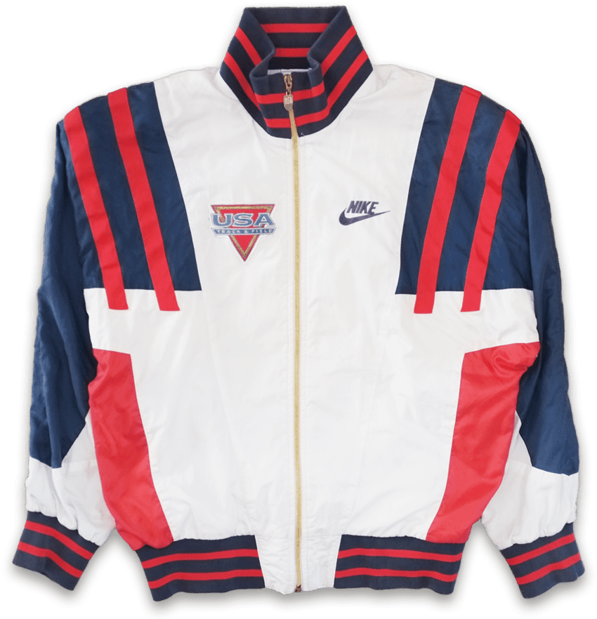 Rare 90s Nike Usa Track And Field Jacket - Nike Vintage Track Field Usa Jacket - Transparent PNG Free Download | PNGio