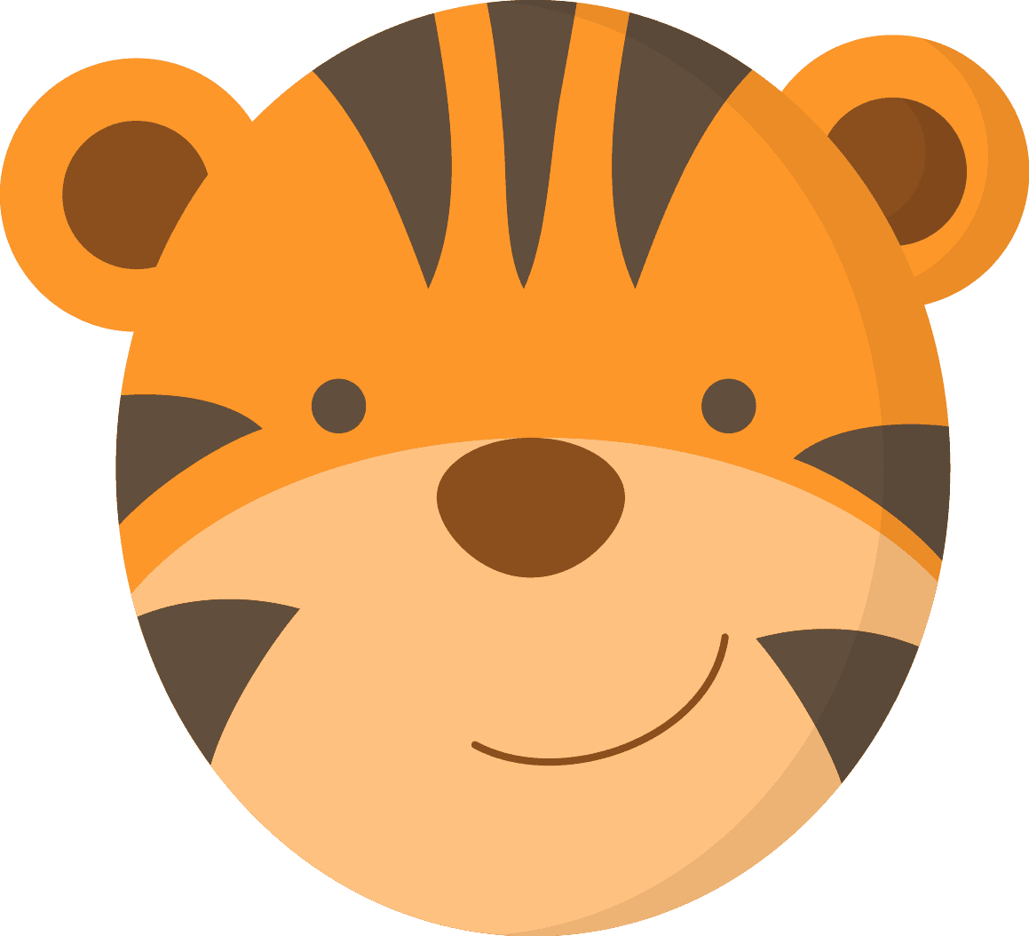 Tiger Clipart Jungle Animal - Zoo Animal Faces Clipart - Transparent PNG Free Download | PNGio
