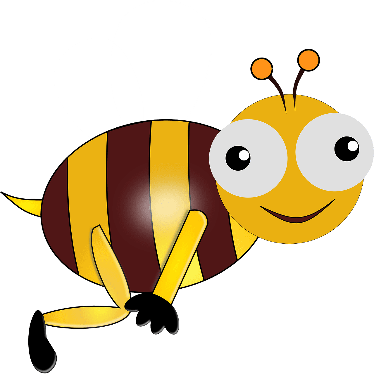 Bee With Funny Eyes - Bumble Bee Animation - Transparent PNG Free Download | PNGio